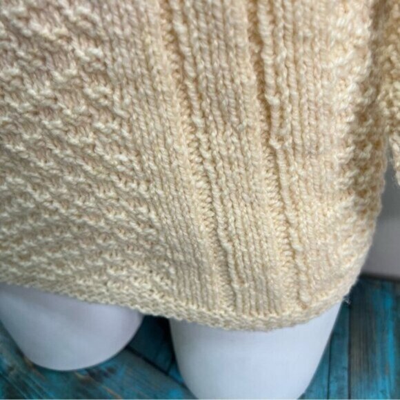 Vintage Handknit Mock Neck Cottagecore Sweater - Picture 6 of 8